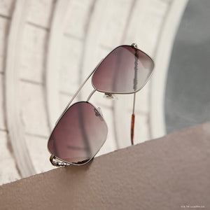 HAN SOLO™ 2.0 - BRUSHED DARK BLASTER GREY METAL + BROWN GRADIENT + POLARIZED SUNGLASSES