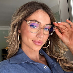 BELLA XS - BLUSH CRYSTAL + CLEAR GLASSES