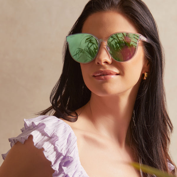 gemma - opalescent turquoise + turquoise ice mirror sunglasses 1