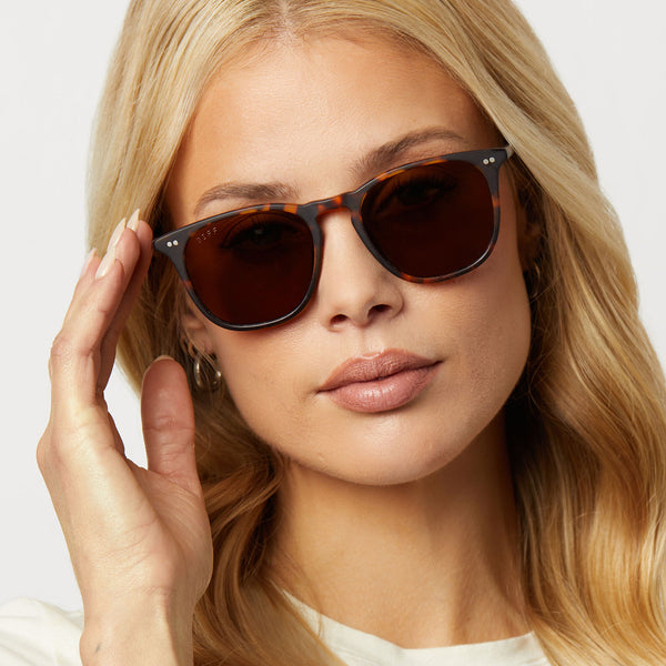 maxwell xl - matte rich tortoise + brown + polarized sunglasses 6