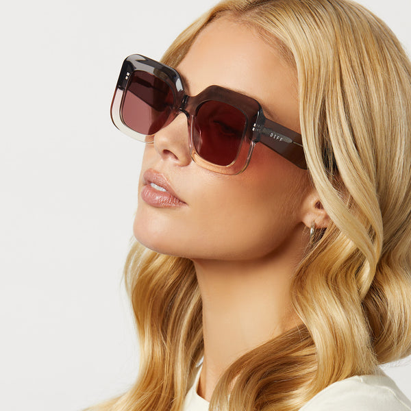 giada - smoke rose crystal ombre + mauve + polarized sunglasses 6