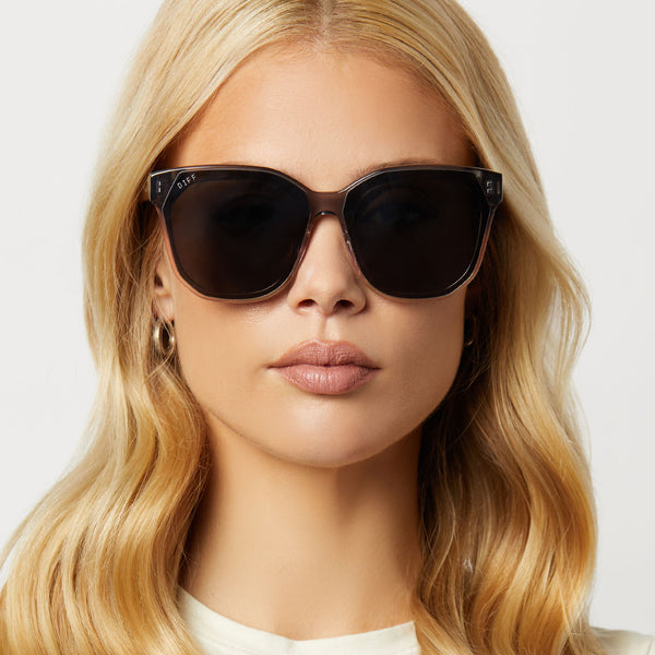 gia - smoke rose crystal ombre + silver flash sunglasses 5