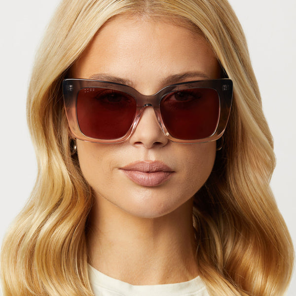 lizzy - smoke rose crystal ombre + mauve sunglasses 1