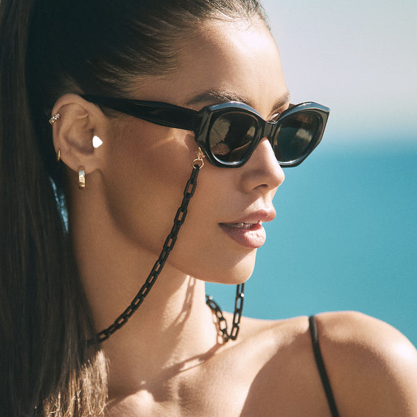 margot - black + grey + polarized sunglasses 5
