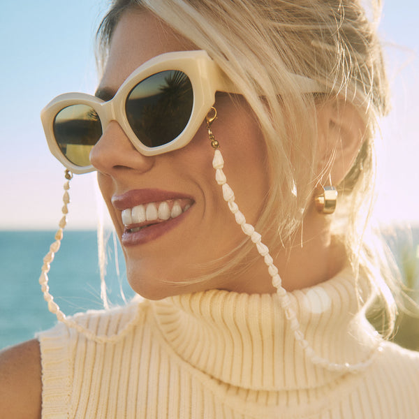 margot - meringue + brown + polarized sunglasses 5