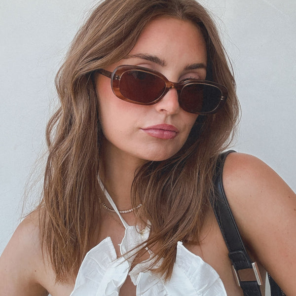 aspyn ovard - cove + tortoise + brown sunglasses 6