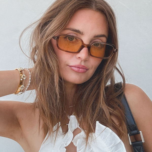 aspyn ovard - elle + tortoise + brown tint sunglasses 6