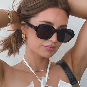 【ローラ着用】 RECYCLED ACETATE SUNGLASSES Rowan | Geometric Unisex Polarized Sunglasses | Fifth & Ninth