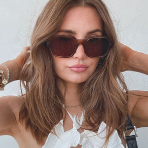 Aspyn Ovard Lola Square Glasses | Tortoise | DIFF Eyewear