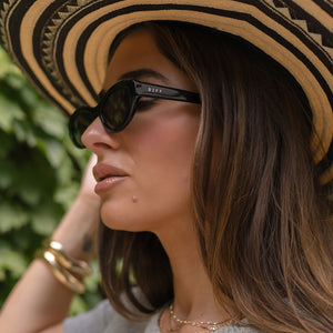 New DIFF EYEWEAR x Jessie James Decker Cat Eye Sunglasses Jessie James Decker Crystal Sunglasses | Black & Grey | DIFF  main image 2