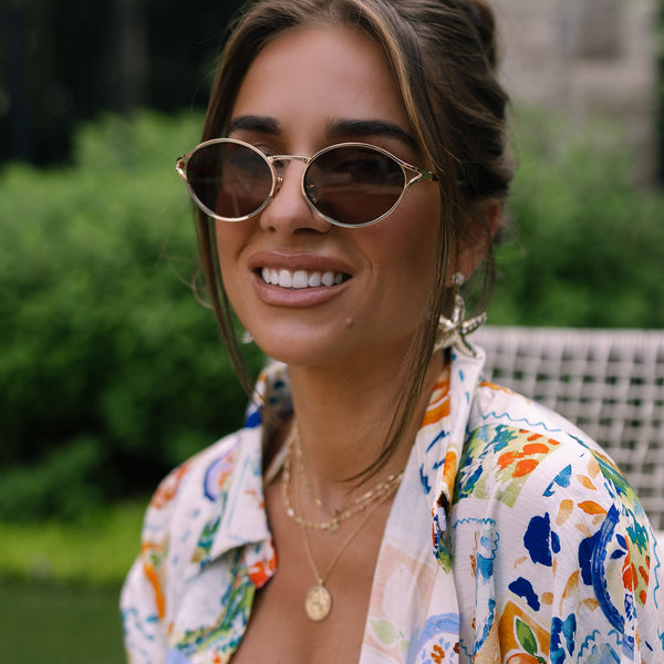 jessie james decker - limoncello + gold + brown sunglasses 5