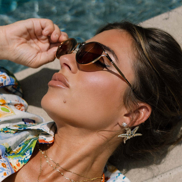 jessie james decker - limoncello + gold + brown sunglasses 1