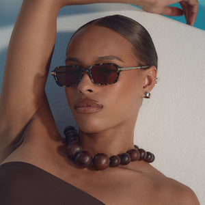 Iconica Cosette Navigator Sunglasses | Tortoise & Brown | DIFF Eyewear