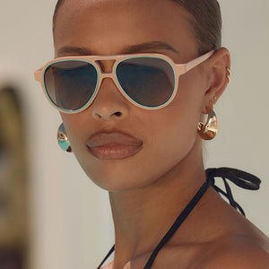 Iconica Pia Sunglasses | Nude & Brown Gradient Polarized  display picture 3