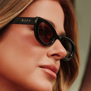 Jojo Fletcher Raya Sunglasses | Black & Brown | DIFF Eyewear
