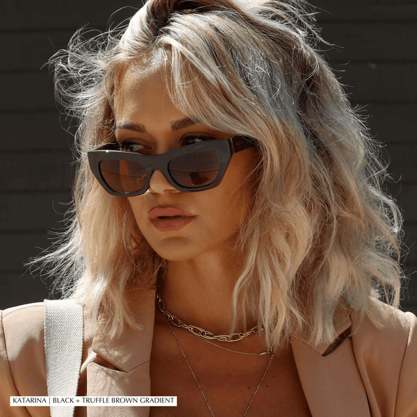 katarina - black + grey + polarized sunglasses 5