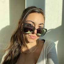 Grace Cateye Sunglasses Matte Black Grey Mirror DIFF Eyewear