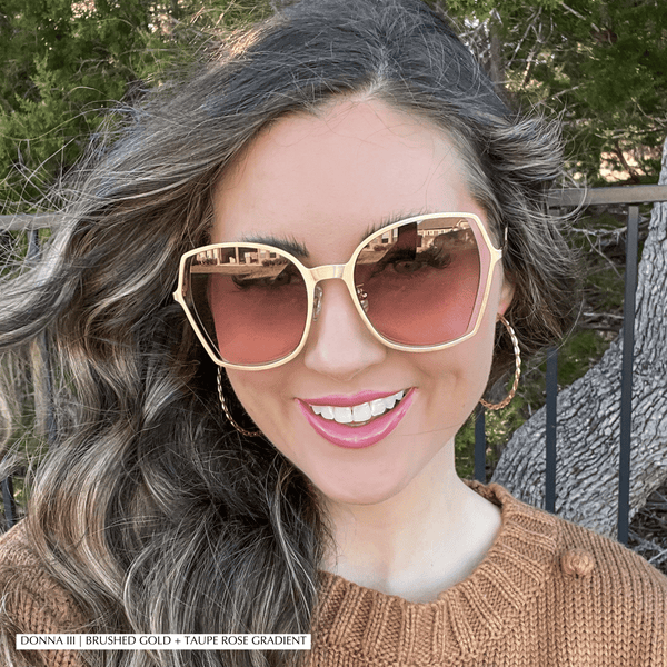 donna iii - gold + inca gradient sunglasses 7
