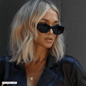 Zoe Oval Sunglasses | Espresso Tort & Grey | DIFF Eyewear