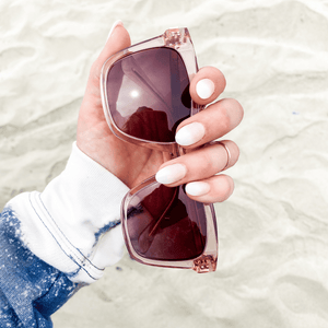 Bella Square Sunglasses Light Pink Crystal Wine Gradient