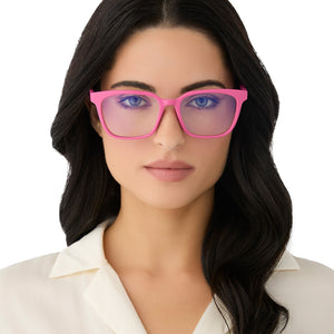 Alex Square Readers | Peony Pink | DIFF Eyewear