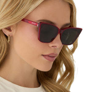 DIFF Eyewear Alina Red Cat-Eye Sunglasses Wearing my new sunnies from Diff Eyewear Meet the Alina +  main image 3