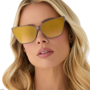 Alina Cateye Sunglasses | Moscow Mule & Brown Gold Flash | DIFF