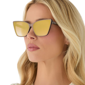 Alina Cateye Sunglasses | Moscow Mule & Brown Gold Flash | DIFF