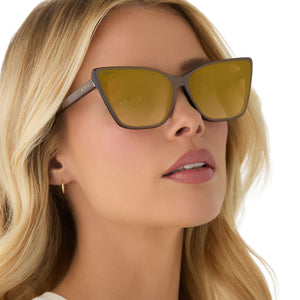 Alina Cateye Sunglasses | Moscow Mule & Brown Gold Flash | DIFF