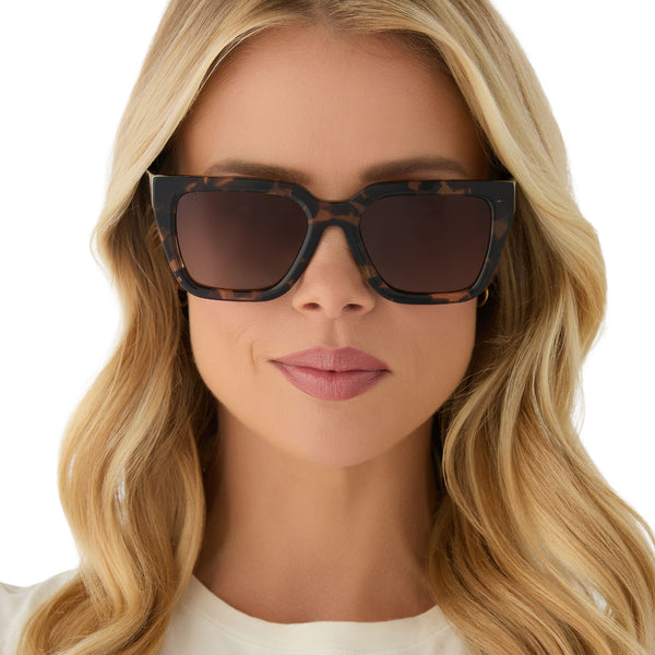 amara - dark cherry lacquer + grey gradient sunglasses 1