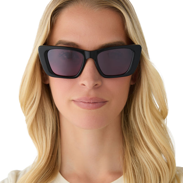 aura - black + aubergine + silver flash + polarized sunglasses 1