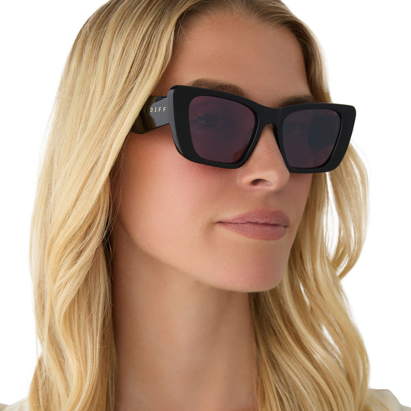 aura - black + aubergine + silver flash + polarized sunglasses 5