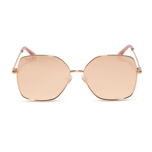 BEATRICE - GOLD + PEACH MIRROR SUNGLASSES