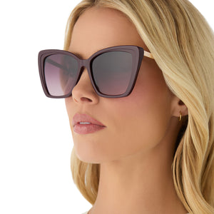 Becky II Cateye Sunglasses | Dark Red & Dark Cherry | DIFF Eyewear