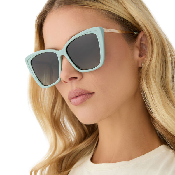 becky ii - steel teal + grey gradient sunglasses 5