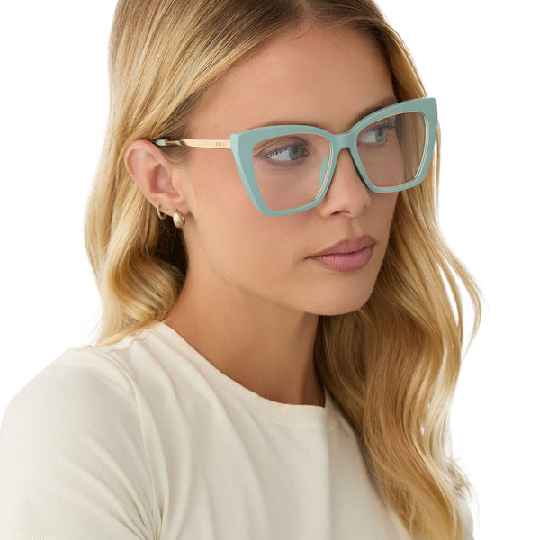 becky iv xs - steel teal + prescription glasses 7