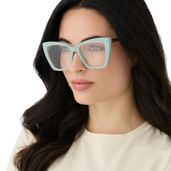 becky iv xs - steel teal + prescription glasses 6