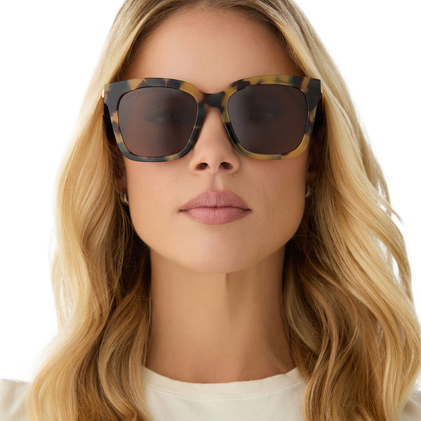 bella - brown kombu + brown + polarized sunglasses 5