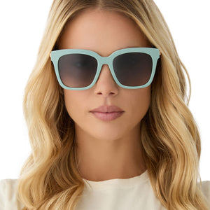 Bella Square Sunglasses | Steel Teal & Grey Gradient | DIFF  display picture 1