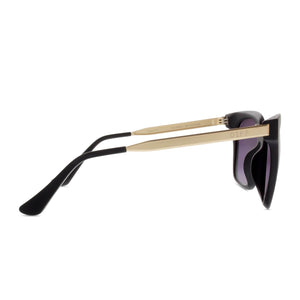 Diff Eyewear Bella Polarized Mirrored Square Sunglasses - Black/Pink