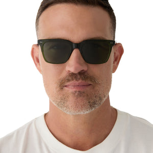 Billie Square Sunglasses | Dark Olive Crystal & G15 Polarized
