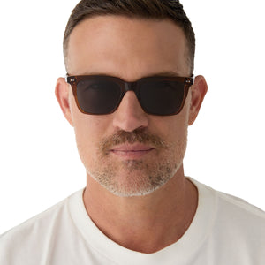 Billie Square Sunglasses | Brown & Grey Polarized Lenses  display picture 2