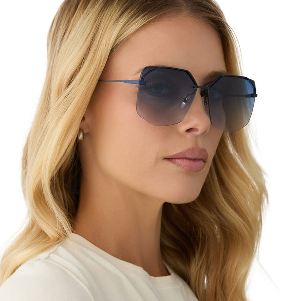 bree - deep navy metal + aegean blue flash sunglasses 5