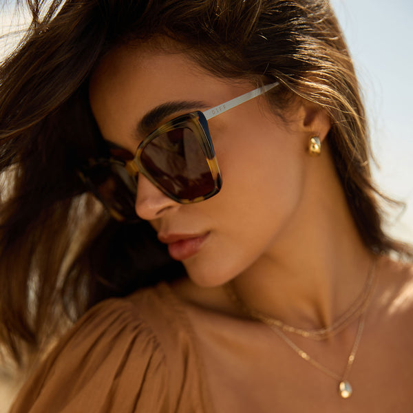 becky ii - brown kombu + brown + polarized sunglasses 1