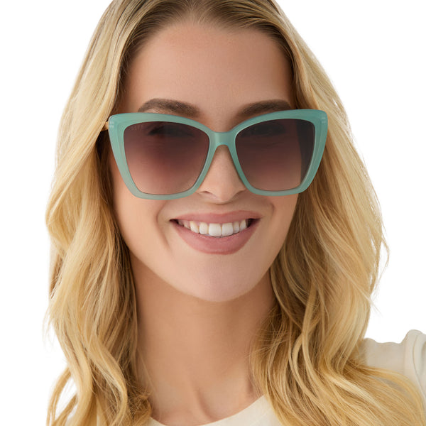 becky ii - aquatic awe + brown gradient sunglasses 1