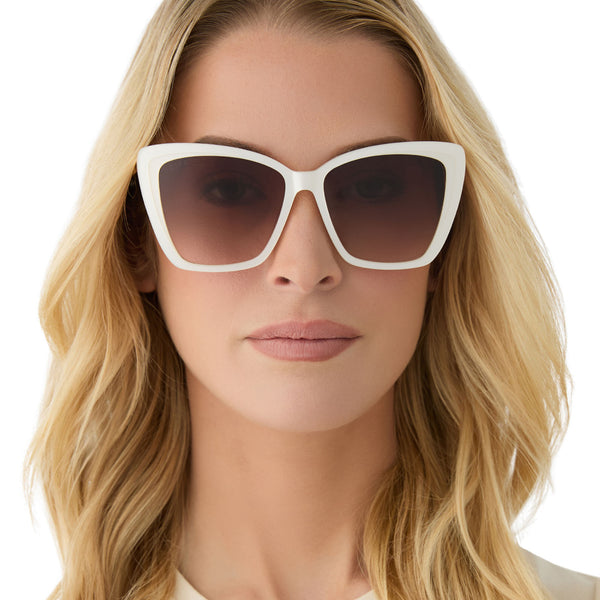 becky ii - opaline + brown gradient sunglasses 6