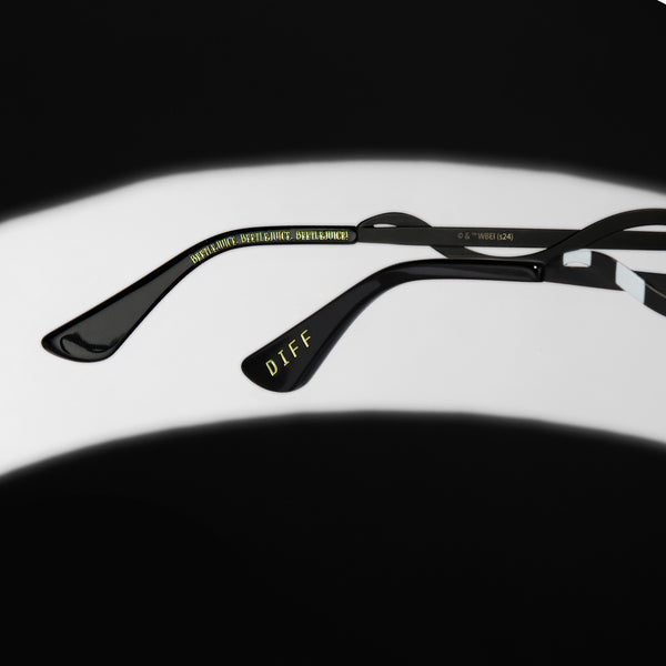beetlejuice™ - beetlejuice + black + lime green mirror sunglasses 7