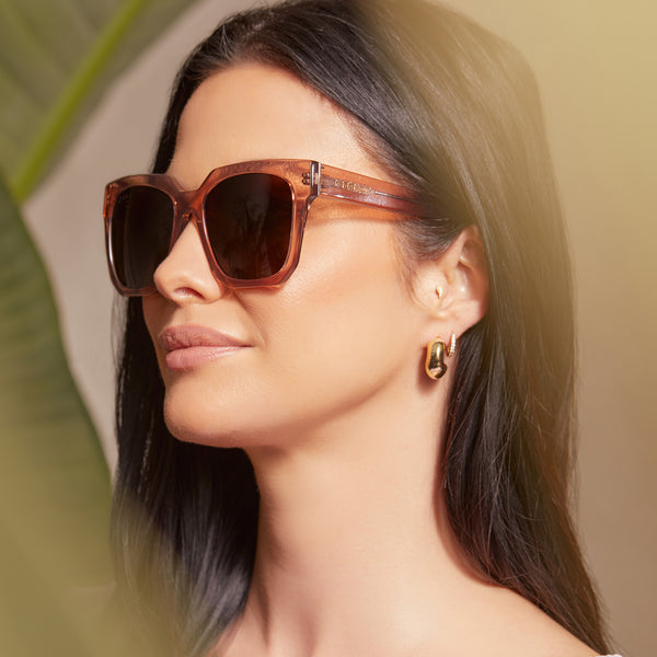 ariana ii - café ole + brown gradient + polarized sunglasses 5