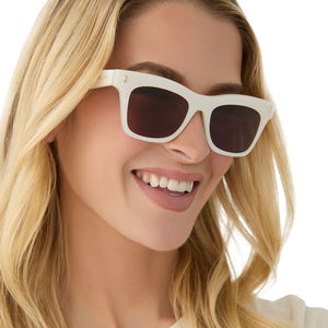 Bradley Cateye Sunglasses | Opaline & Brown | DIFF Eyewear