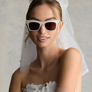 Bradley Cateye Sunglasses | Opaline & Brown | DIFF Eyewear